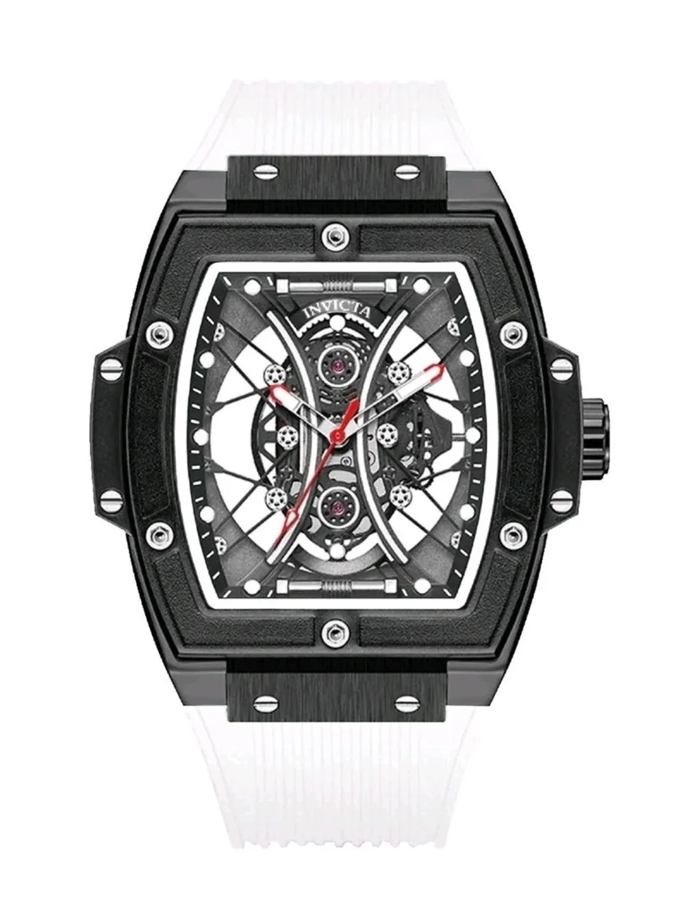 Invicta S1 Rally 50mm Skeleton Dial Automatic Watch Rubber Band